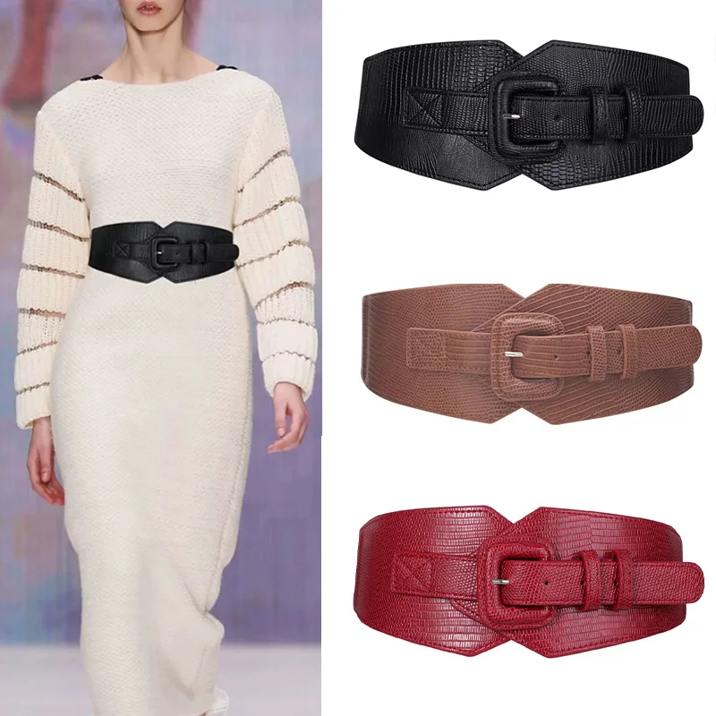 Plus Size Corset Belt Female Designer Belts For Women Dresses Wide Stretch Cummerbunds Elastic Ceinture Femmel Big Waistband