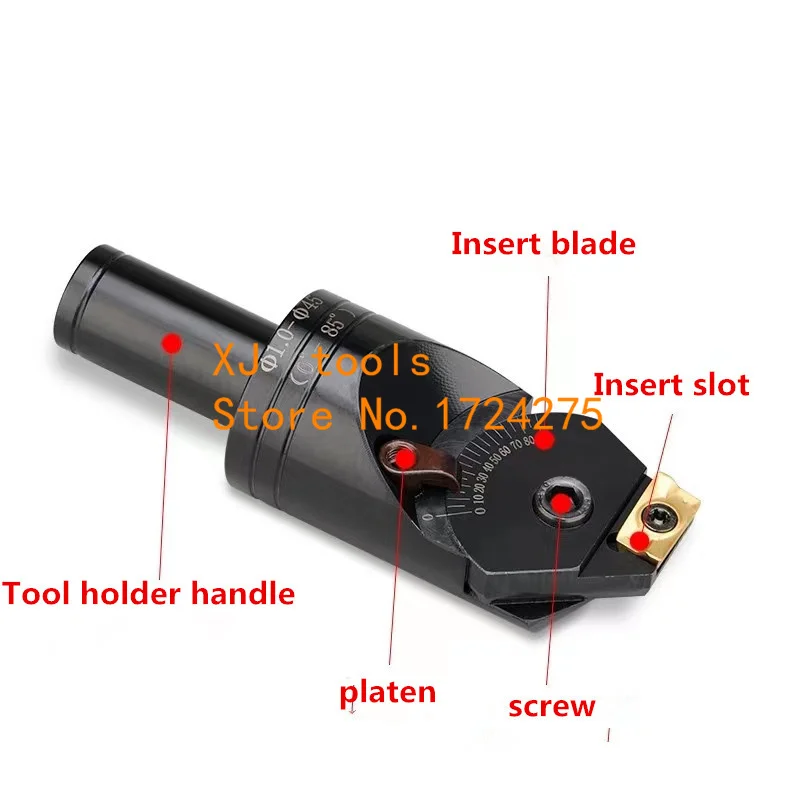 HOT C20 C25 Universal Chamfering Cutter Head Adjustable 0-85 Degrees Chamfering Multi-purpose Milling For APMT1604 Carbide Inse