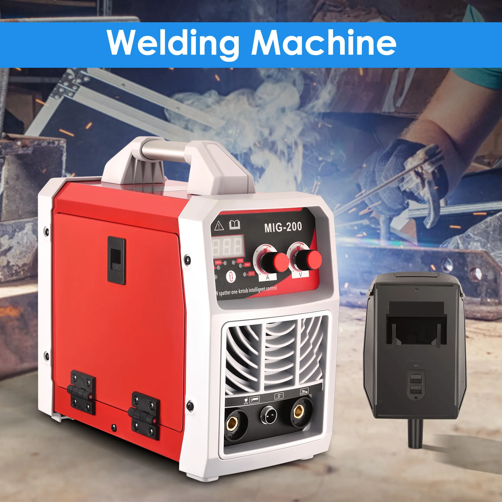 220V ARC/MIG/TIG Welding Machine All Copper Transformer Bivoltage Pass Transformer Inverter DC 4500W MMA Welder Equipment