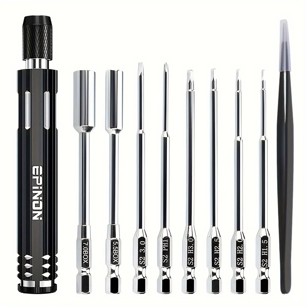 GLOBACT All Metal RC Hex Driver Set (1.5 2.0 2.5 3.0) Hex Nut Driver Set(5.5/7.0) Screwdriver Kit RC Repair Tools Kit for RC Car