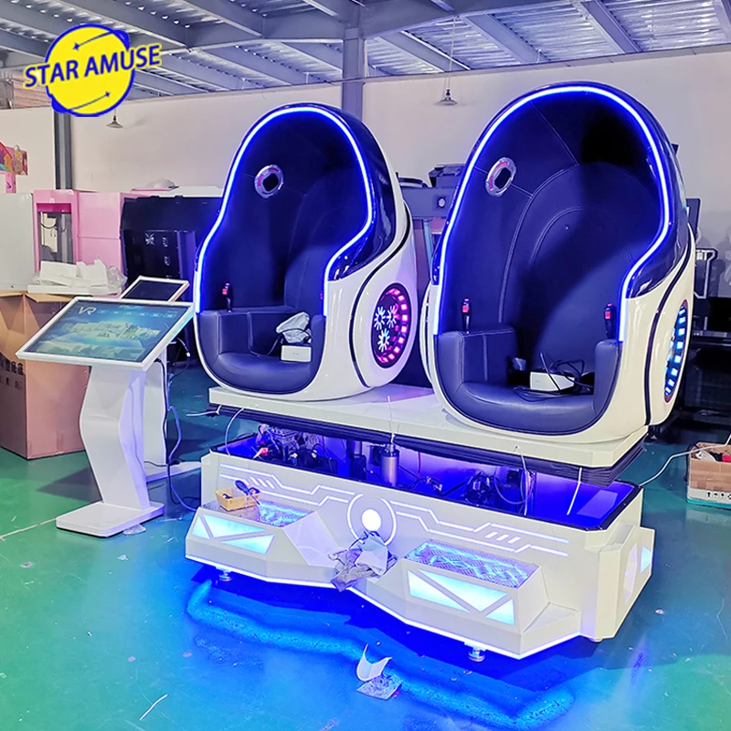 Indoor Multi-Game VR Simulator Virtual Reality Egg Chair Space Shooting Equipment for Airports Shopping Malls Adventure Parks