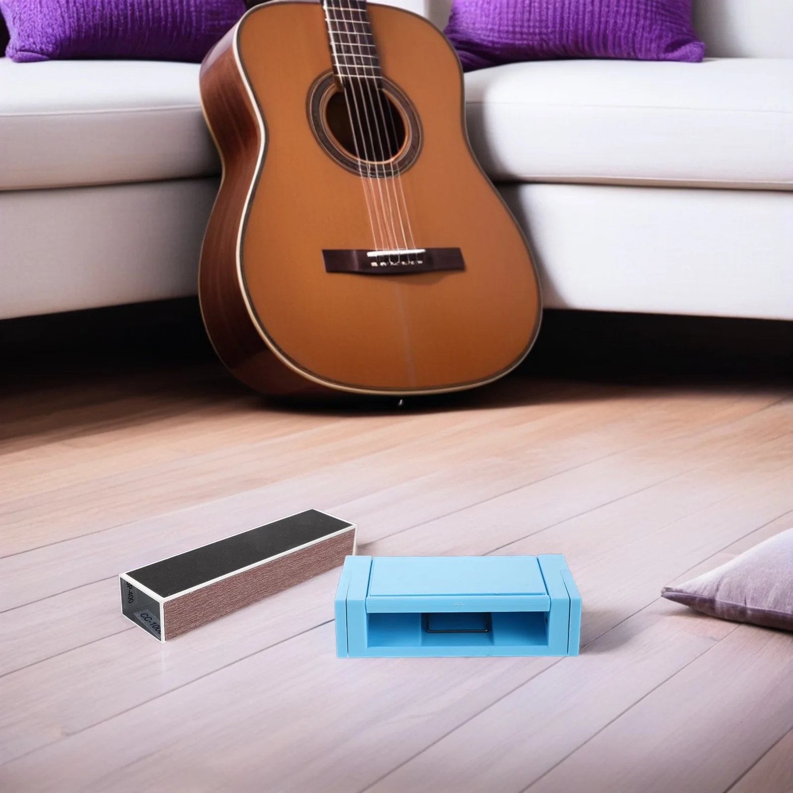 

1Set Guitar Maintenance Kit Fret Leveling Beam Sanding File Nut Slotting File Bridge Saddle Nut for Acoustic Electric Guitar