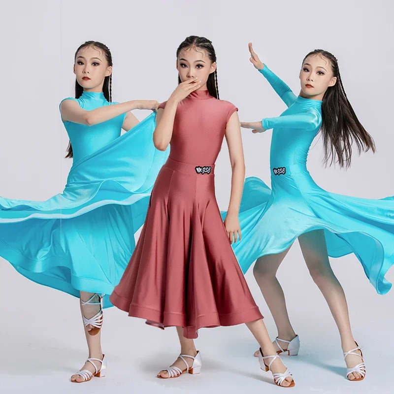 2025 New Modern Dance Skirt Suit Competition Performance Art Test Dress Gb Dance Suit Children's Waltz Ballroom Dance Dress