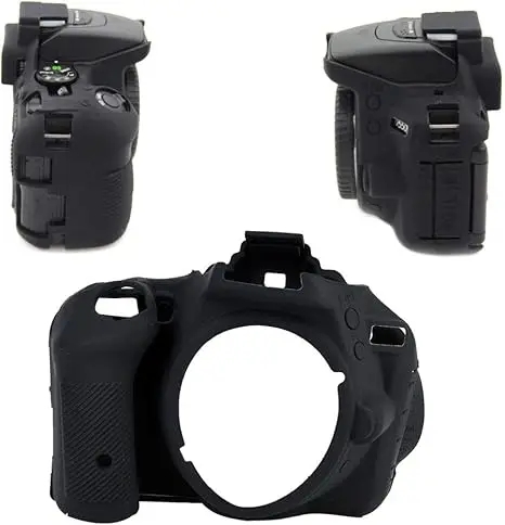 Soft Silicone Housing Cover Protector Skin For Nikon D5500/D5600 Camera Bag + Tempered Glass LCD Protective Film