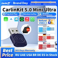 CarlinKit 5,0 adaptador inalámbrico Mini Ultra inalámbrico Android Auto y CarPlay USB Dongle para actualización de coche WiFi Bluetooth conexión automática