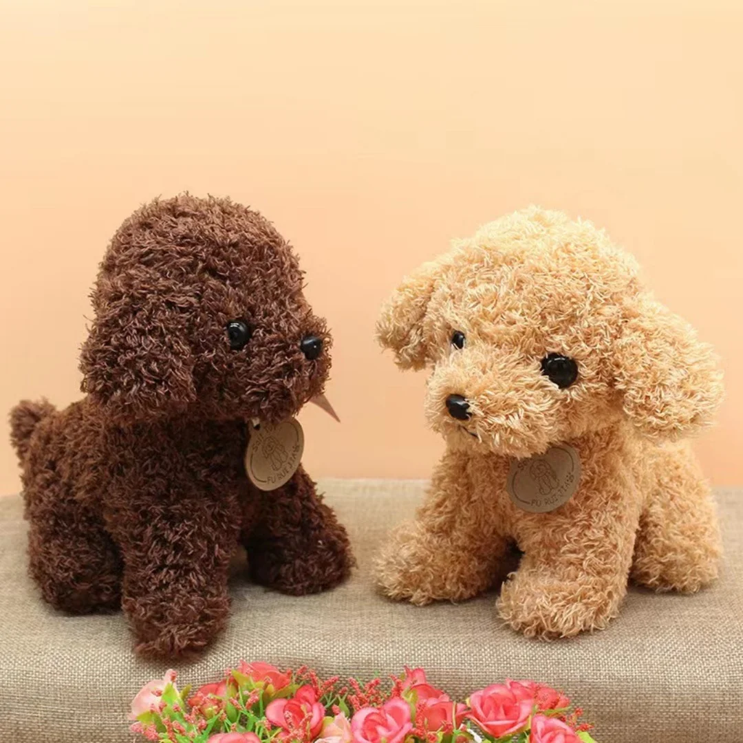 28cm Cute Teddy Dog Plush Toy  Adorable Soft Stuffed Animal Dog Realistic Fluffy Teddy Bear Dog Plushie Perfect Gift for Kids