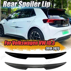 Auto Car Rear Trunk Roof Spoiler For Volkswagen For VW ID.3 2019-2023 Extensions Flaps Wing ABS Gloss Black Tuning Body Kits