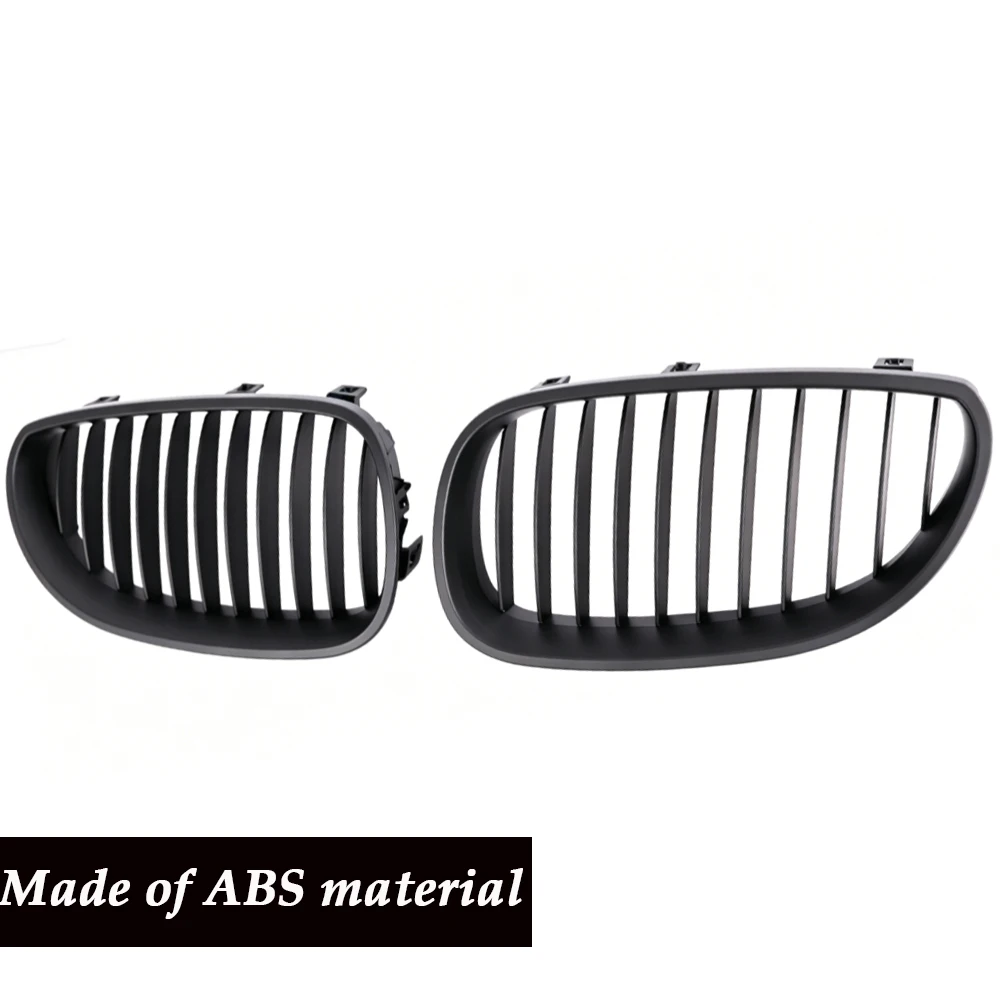 For BMW 5 Series E60 E61 2004-2010 Front Bumper Racing M5 Grille Single Chrome M Color Gloss Black Matte Grill 530i Accessories