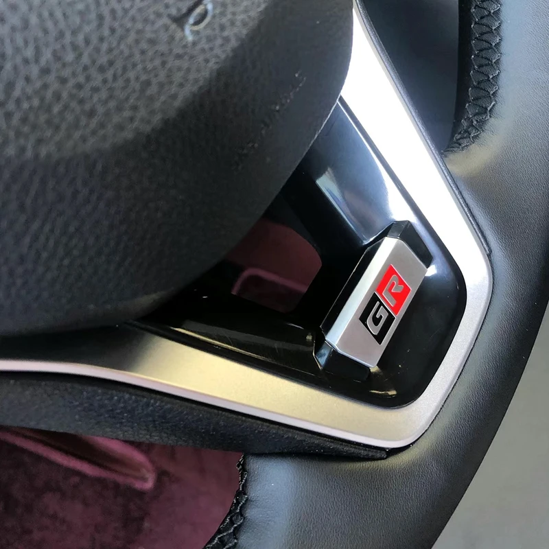 For Toyota GR Corolla 2019-2021 RAV4 2020 Car Interior Decoration Steering Wheel Panel Sequins Cover Bottom Trim Sticker Styling view 5