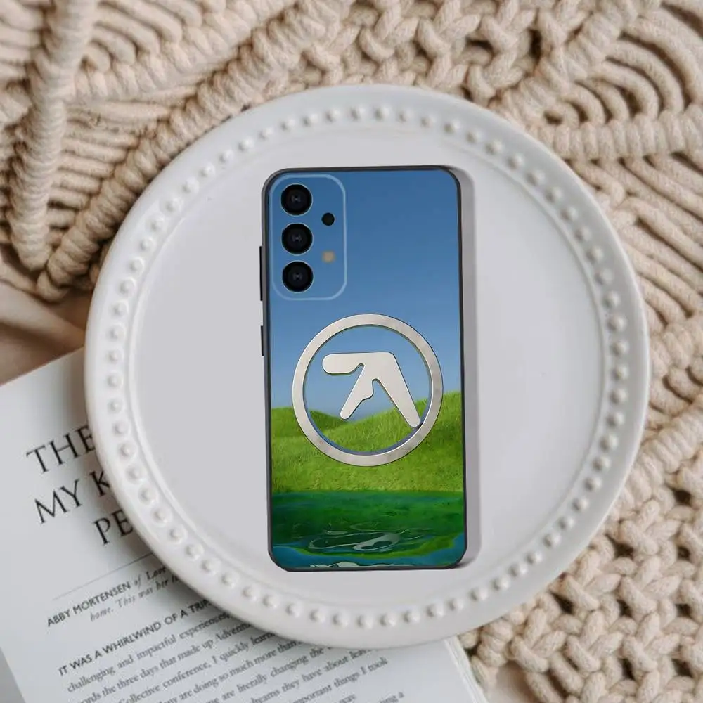 Funda de teléfono músico A-Aphex t-twin para Samsung Galaxy A73,72,51,53,52,71,22,5G,Note,J7,8,9 funda negra suave