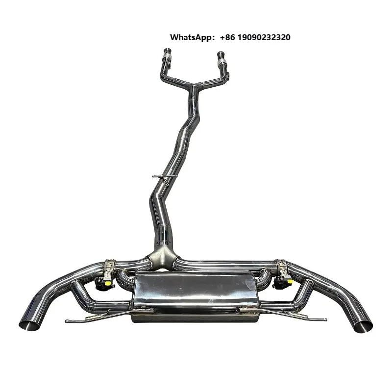 Sports Type Rear Exhaust System with Valve, Suitable Thick Stainless Steel Muffler, Directly Fixed with Bolts HCX