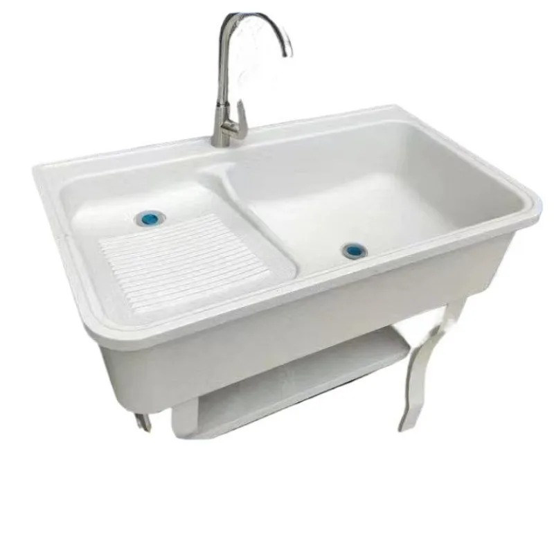 Thickened quartz stone laundry pool with rubbing board balcony bathroom household marble laundry pool laundry stable pool