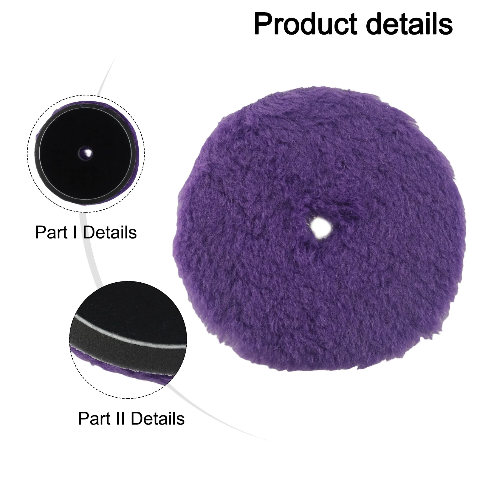

Car Buffer Pad Car Paint Polishing Hooks Loops High Cutting Force Long Wool Pad Diameter 150mm For Car Polishing