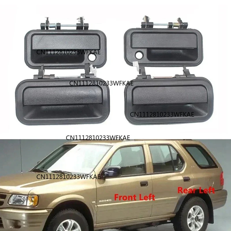 Car Black Exterior Door Handles Replacement For Isuzu Rodeo Pickup 1998 1999 2000 2001 2002 2003