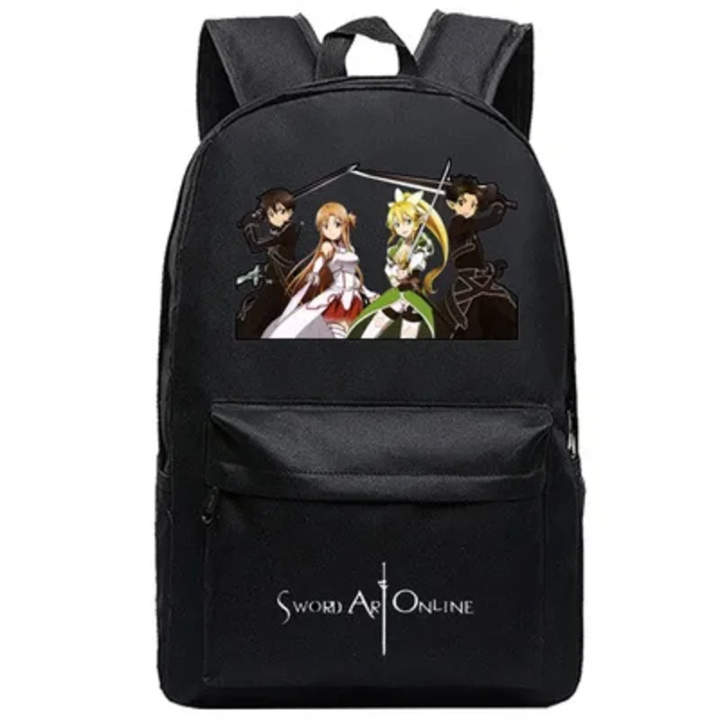 SAO Sword Art Online Mochila, Bolsa de Designer, Anime Masculino, Adolescentes, Sacos de Livro Estudantil Feminino, Mochila de Volta à Escola, Viagem