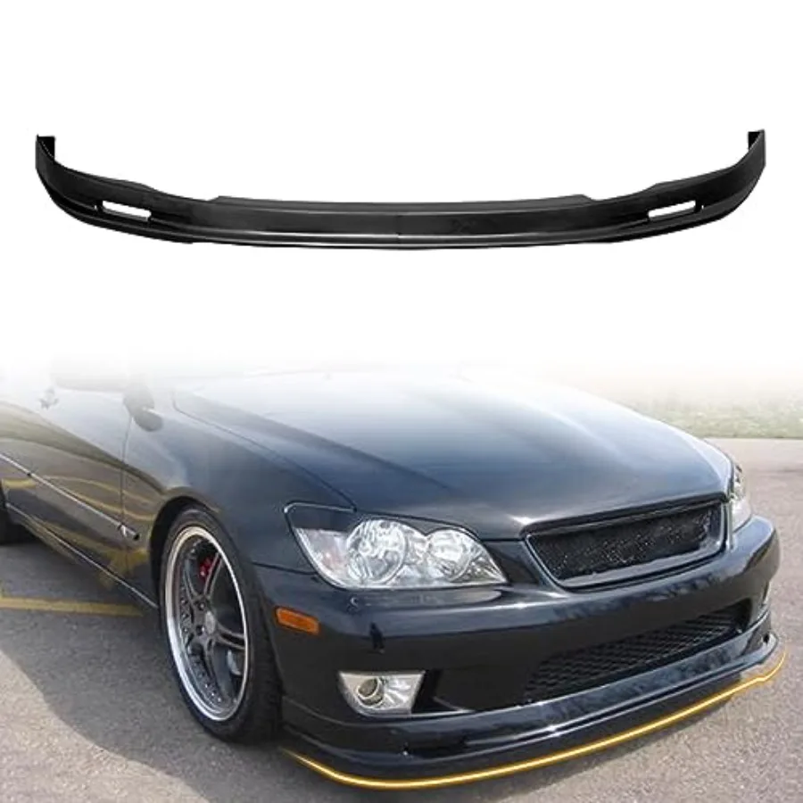

Спойлер на передний бампер, совместимый с 20012005 Lexus IS300 Base Sedan PP Неокрашенный черный стиль Mugen Addon Front Splitter Ai