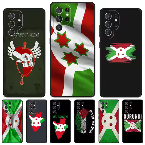 Burundi Flag phone case For Samsung Galaxy S24 S23 S22 Ultra Note 10 20 Plus S8 S9 S10 S20 S21 FE Cover