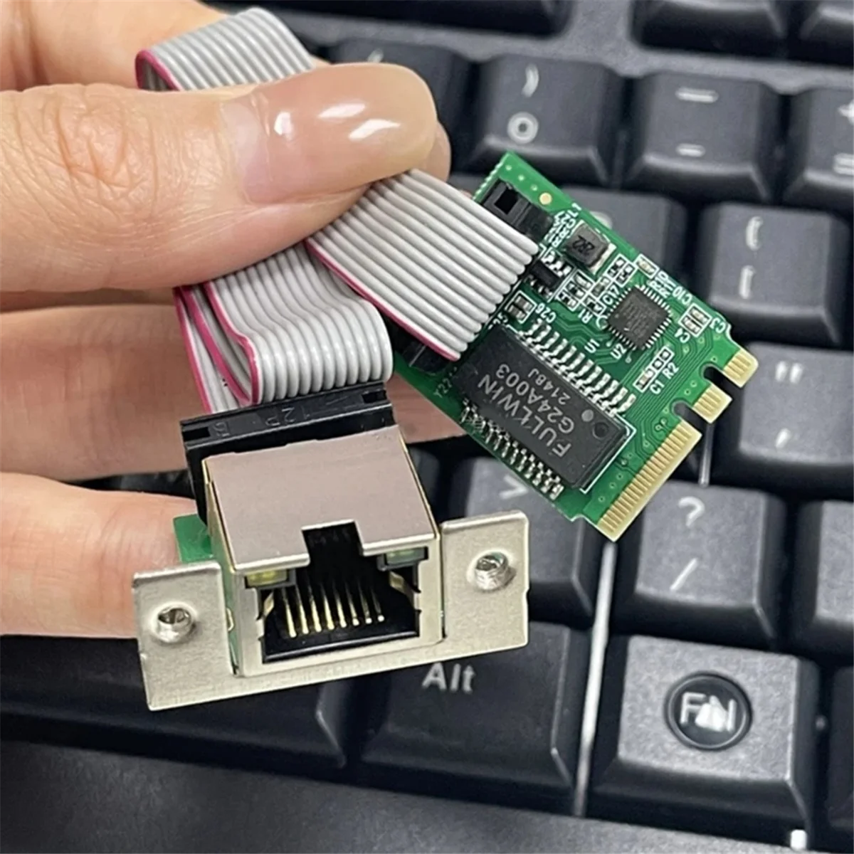 M.2 A Key and E Key Adapter Card to Single RJ45 Port 10/100/1000Mbps Ethernet Networks Card for Desktop Computer
