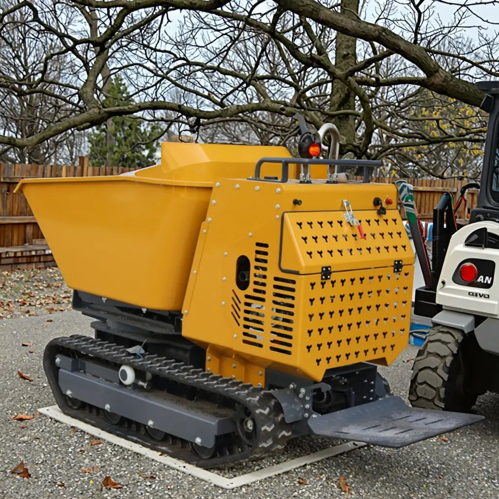 Mini Track Loader Mini Crawler Dumper Rubber Track Self Loading Mini Dumper Tracks Loaders for Backyard Garden Lawn Care