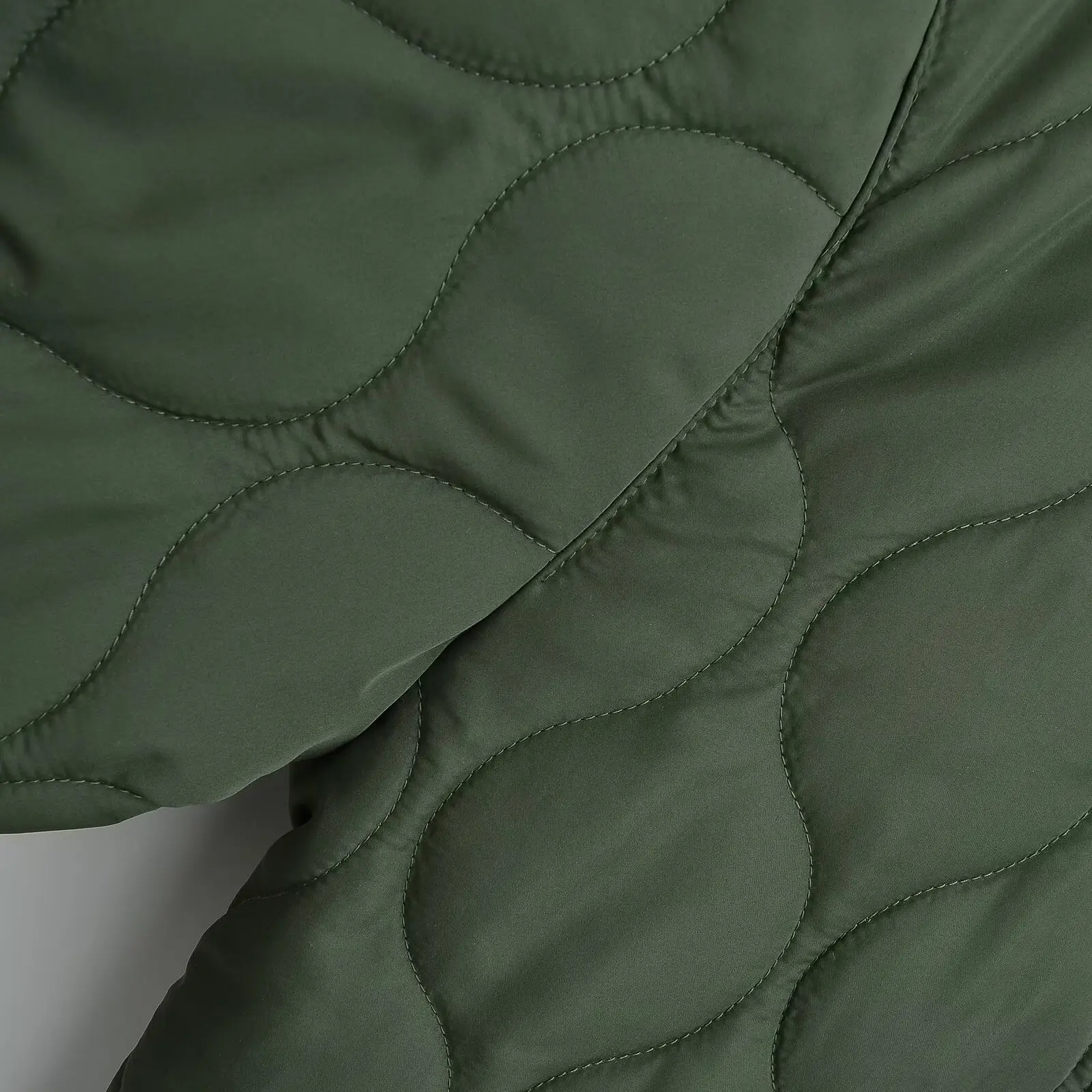 JNLEAOG Wiosenna Nowa Damska Luźna Kurtka z Bawełny, Modna Tkanina Poliestrowa, Zapinana na Zamek, Długi Rękaw, Dekolt w Serek, Regularna Długość