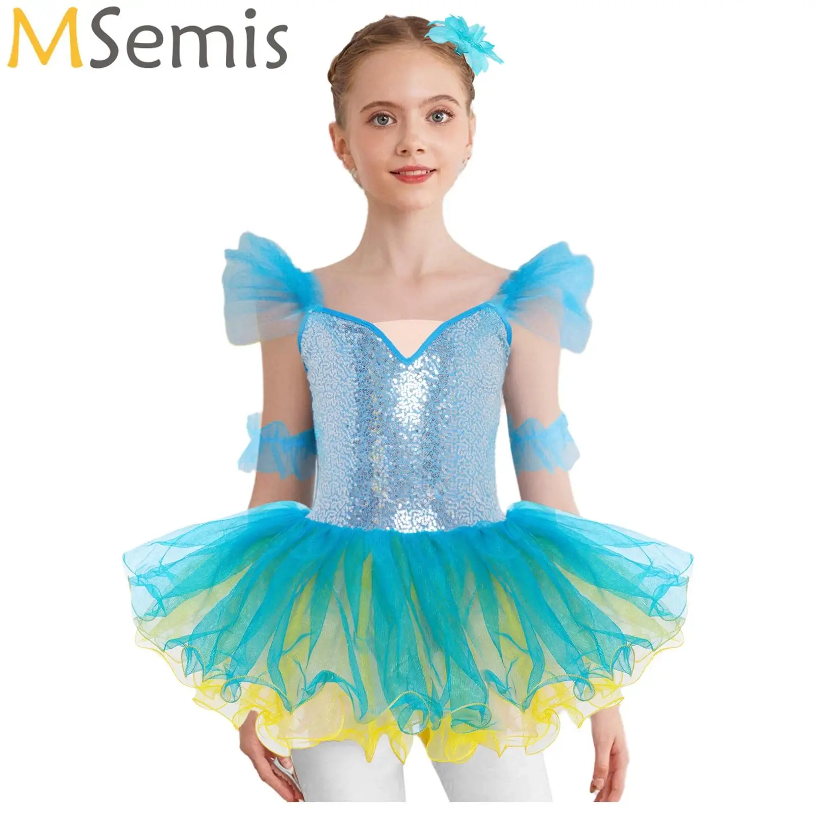 

Stage Ballet Dance Tutu Dress Kids Girls Performance Tutu Kids Clothes Vestido Girl Mesh Princess Dress for Children's Day