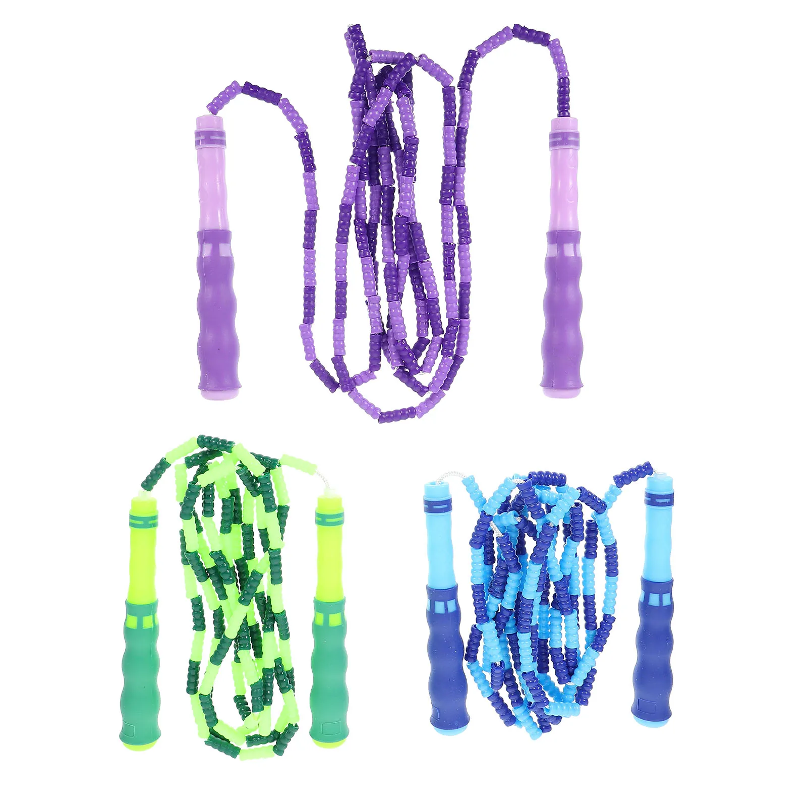 

3pcs Bamboo Skipping Ropes Jump Rope for Exercise Kids Workout Beaded Ropes Fitness Tool Adjustable Lightweight Portable Sports