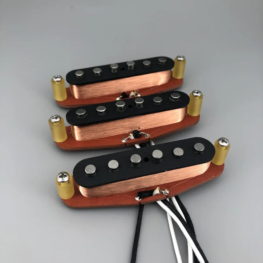 Guitar Pickups Vintage V69 SSS Single Coil Handwound Alnico 5 Guitar Pickups 42 Heavy Formvar Wires