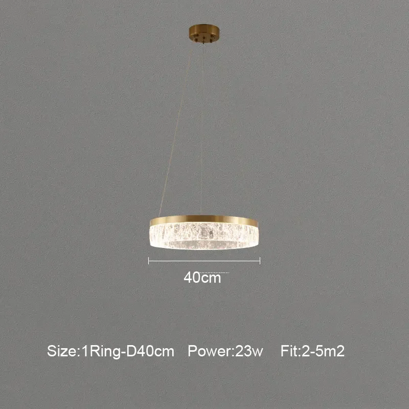 ZCTOP Kreisring Moderne LED-Pendelleuchte Deckenmontierte Kronleuchter Beleuchtung Hängelampe für Tisch Esszimmer Küche Wohnzimmer 4
