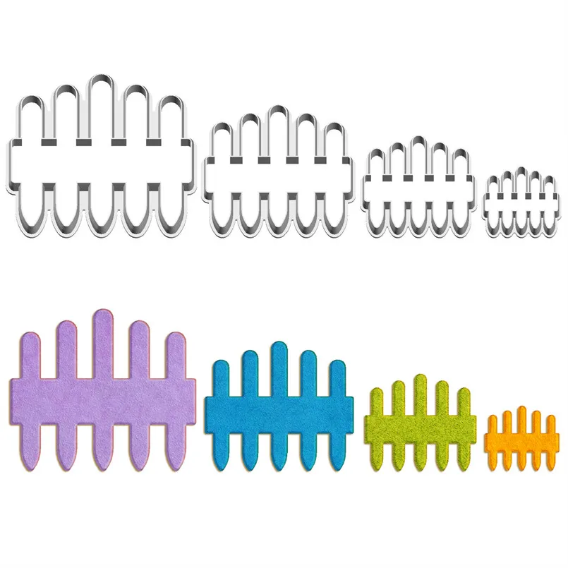 Four Specifications Cartoon Building Protective Fence,Arched Fence,Plastics Moulds,Cake Fondant Tools,Cookie Sushi Fruit Cutters