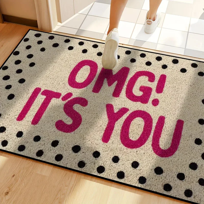 VIKAMA Fun Alphabet Doormat – Washable, Non-Slip Entryway Mat for Hallways, Bedroom Entrances, and Bedside Rugs – Home Decor