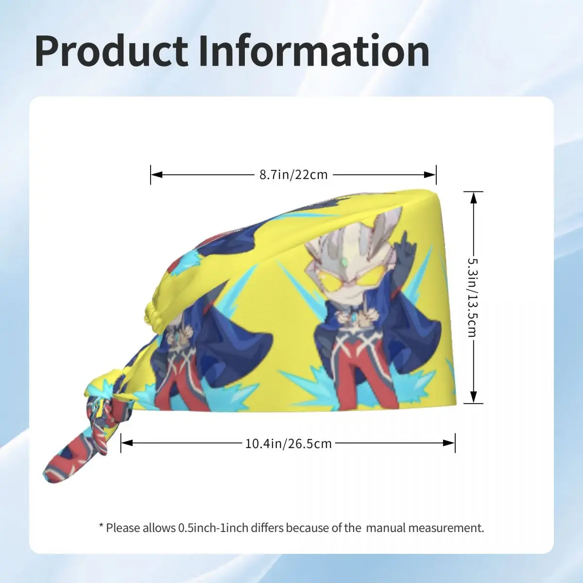 مخصص Ultramanes أنيمي الدعك قبعة القبعات الجراحية الرجال النساء غرفة العمليات غطاء المشغل القبعات مختبر يعمل قبعة