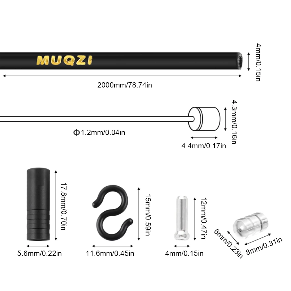 MUQZI Universal Bicycle Shift Brake Cable Kit Transmission Tube Cables Wire Bicycle Shift Gear Brake Cable Set Accessories