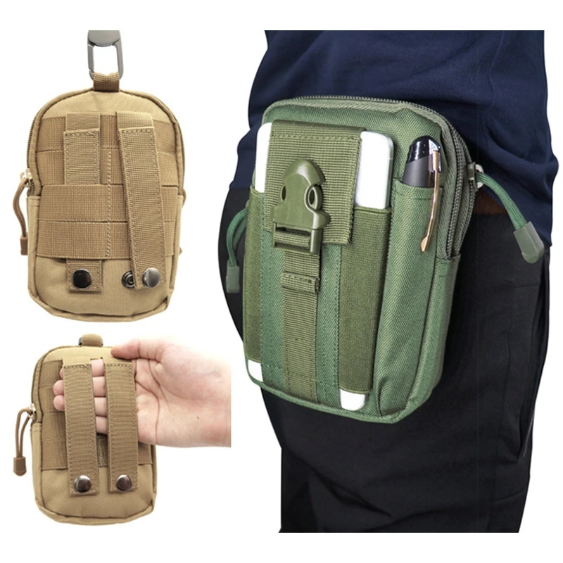 Tactical Military Waist Bag Edc Bag Men Outdoor Sports Running Phone Holder Case Camo Hunting Outdoor Tool EDC Molle Pouch