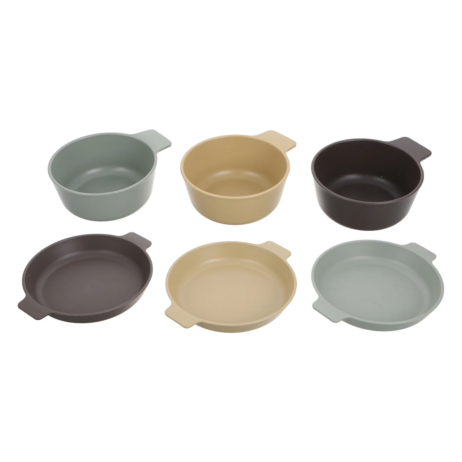 

1Set Portable Outdoor Dinnerware Set Plastic Plates Bowls Unbreakable Lightweight Camping Picnic Tableware Plastic Dishes Set