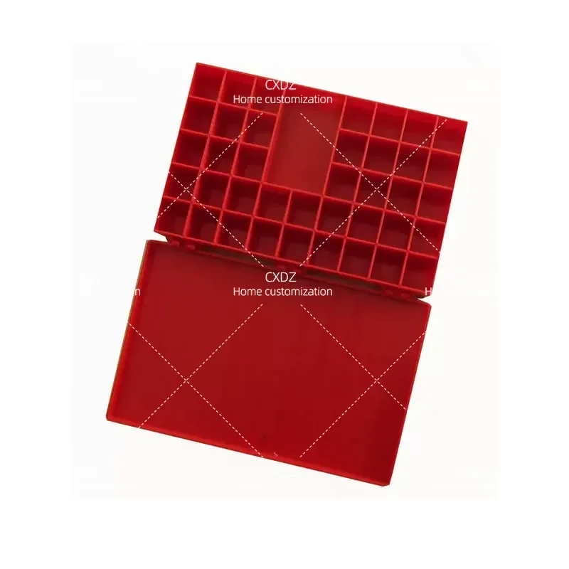 Red Radiographic Flaw Detection Box Orange Plastic Industrial Inspection Case Sturdy Engineering Word Code Finishing