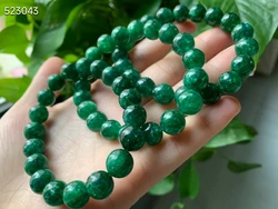 Natural Green Emerald Round Beads Bracelet 12mm Gemstone Women Men Green Emerald Fashion Rare Jewelry AAAAAAA
