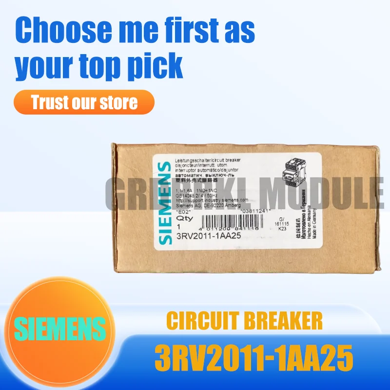 

New Original SIEMENS 3RV2011-1AA25 Motor Protection Circuit Breaker