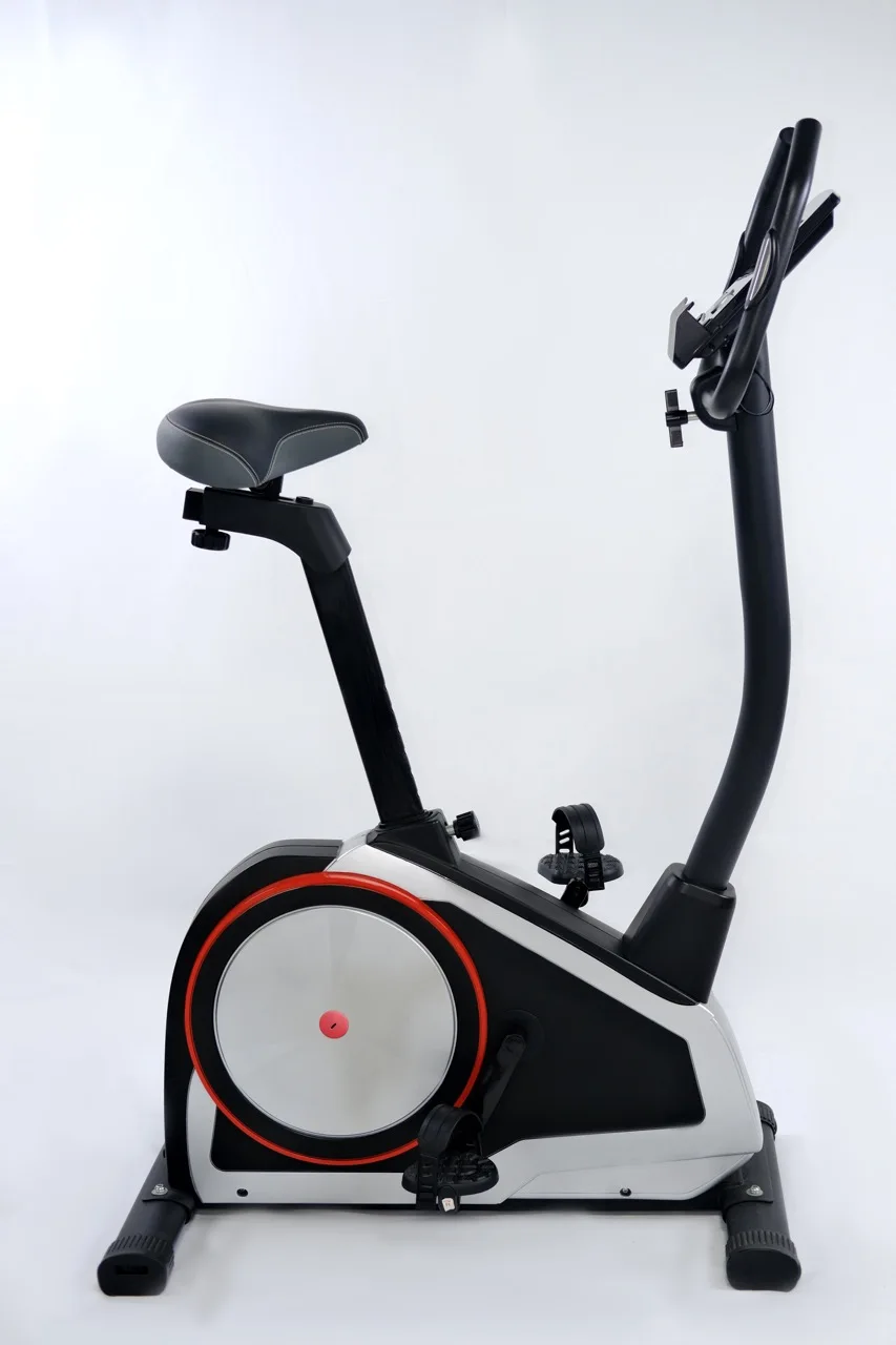 Sturdy Frame Indoor Cycling Upright Bike Wind Resistance System Heavy Duty Flywheel for Intensive Home Workouts