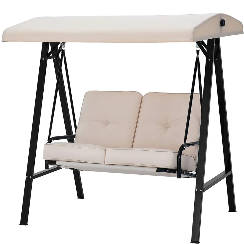 

2026 Custom Detachable Adjustable 2-seater Terrace Swing Chair Outdoor Furniture Porch Patio Swing Bed With Cushionpromote sales