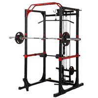 Comercial Power Cage Squat Rack Multi-Grip Pull-Up Bar, Adjustable Safety Bars, Strength Training for Home Gym 1