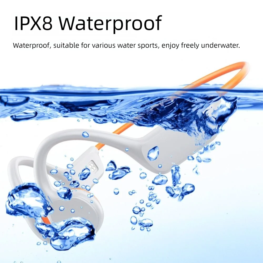 

IPX8 Bone Conduction Earphone X7s Bluetooth 5.4 Sport Music Headphones Sweatproof 32GB MP3 Player Sports Earbuds Cycling