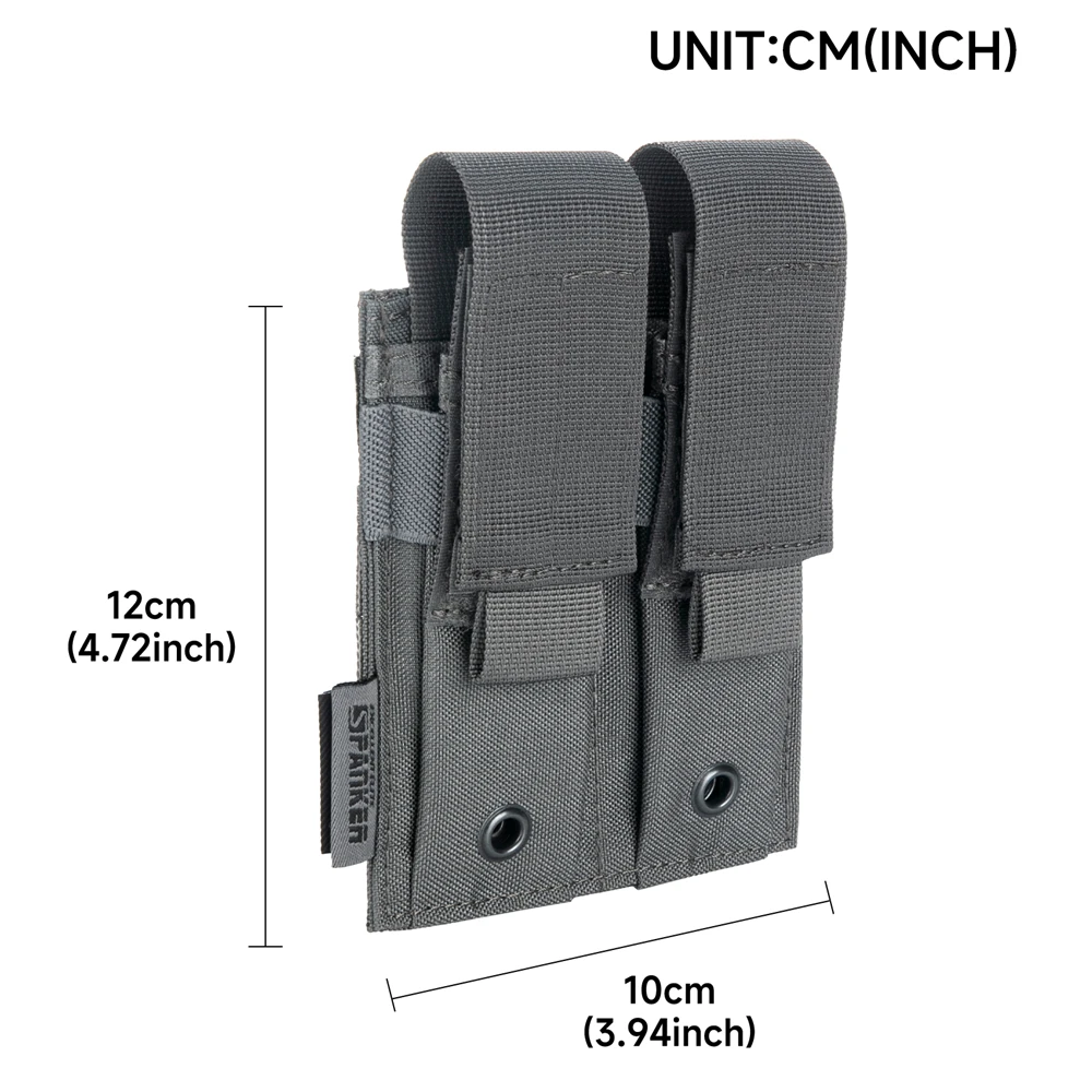 우수한 엘리트 스패커 전술 전투 더블 권총 탄창 파우치, 사냥 훈련, 더블 권총 탄창 파우치