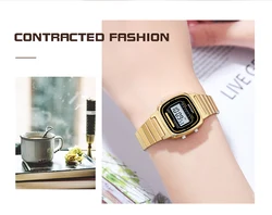 SANDA 6053 Luxury Digital Watch for Women Elegant Waterproof Sports LED Display Womens Wristwatches Clock Relojes Para Mujer