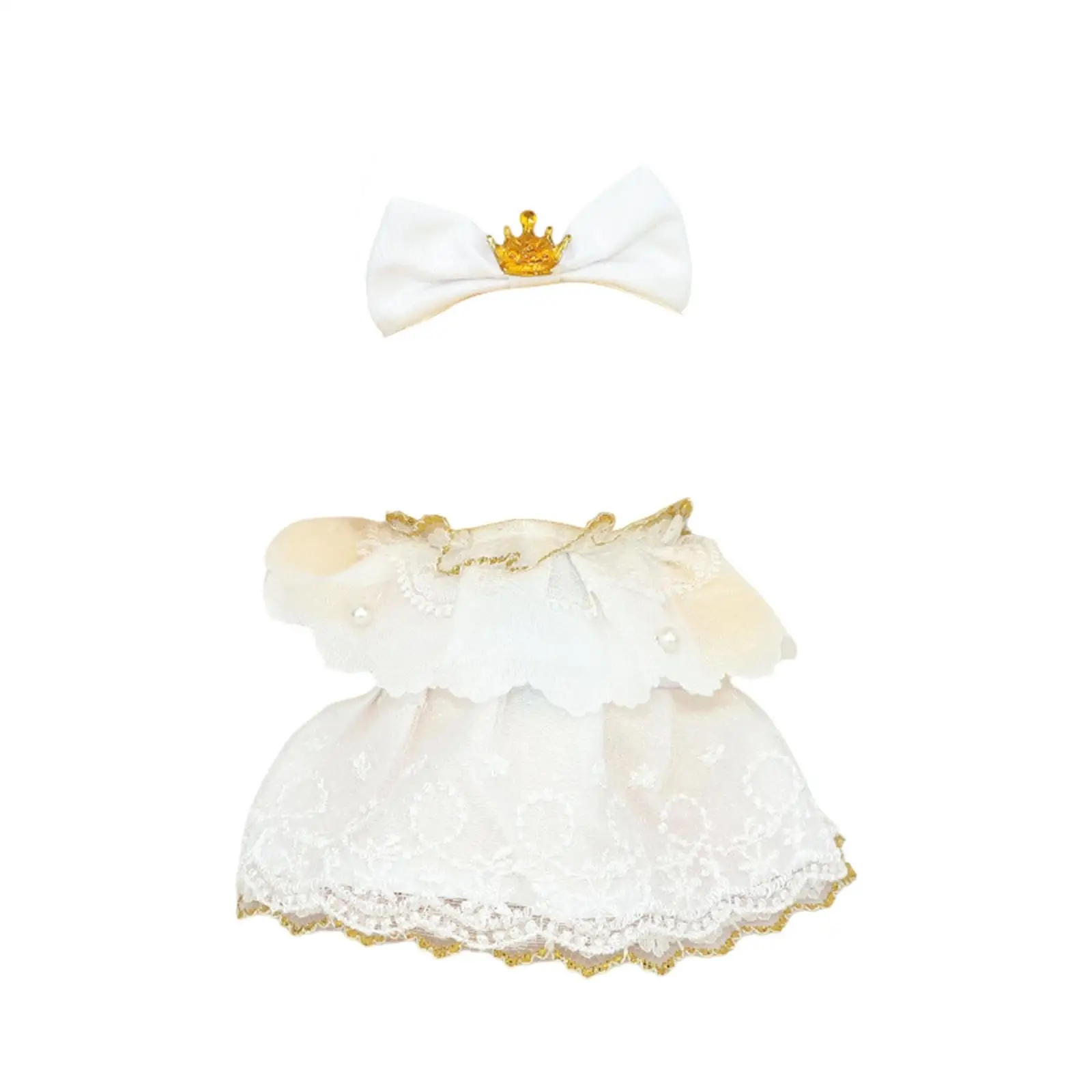 

15cm Doll Clothes with Hair Accessory Girls Gift Fashion Lovely Adorable