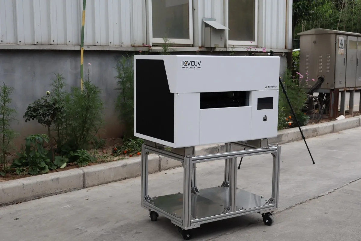 Bottle Cylinder UV Printer 360 Degree Rotation Single Station UV Printing Machine for Cylinders