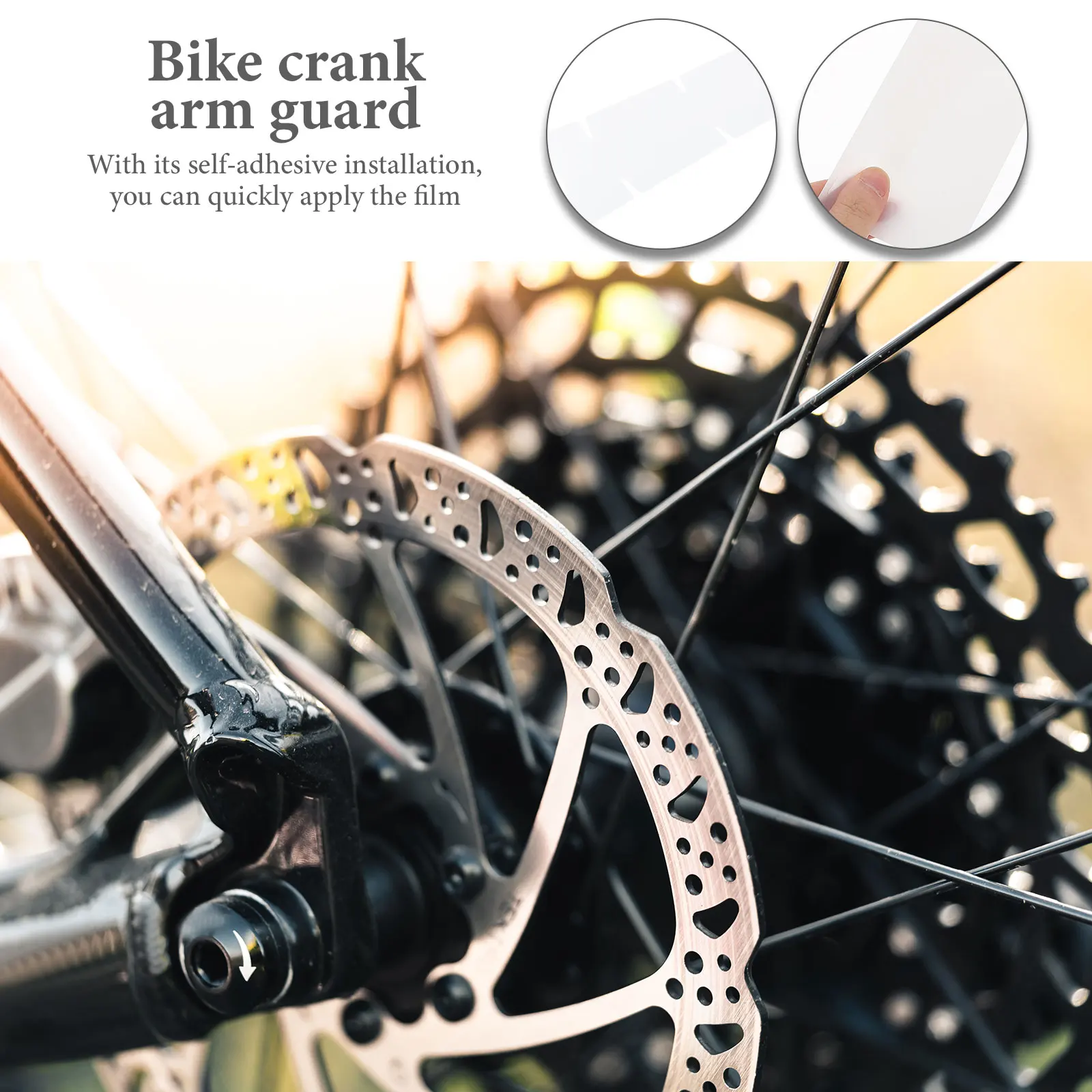 

Crankset Protector Transparent Durable Impact Resistant Easy Apply Crank Arm Cover Mountain Bike Crank Covers Bike Pedal Boot