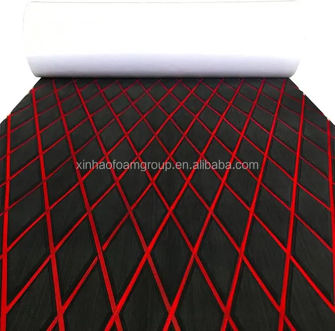 SSTL Customized EVA Foam Non-Slip Marine Mat 3M Adhesive Flooring Sheet for Motorboat Kayak Surfboard Pontoon Sea Usage