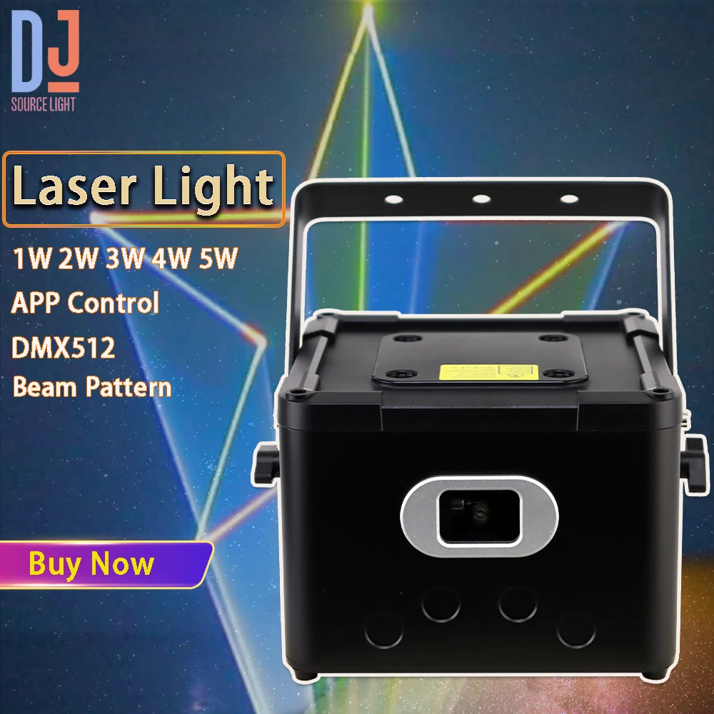 New 1W 2W 3W 4W 5W APP Control Laser Light Beam Pattern Scanner Stage Lights DMX512 For DJ Disco Party Club Stage Effects Lamp