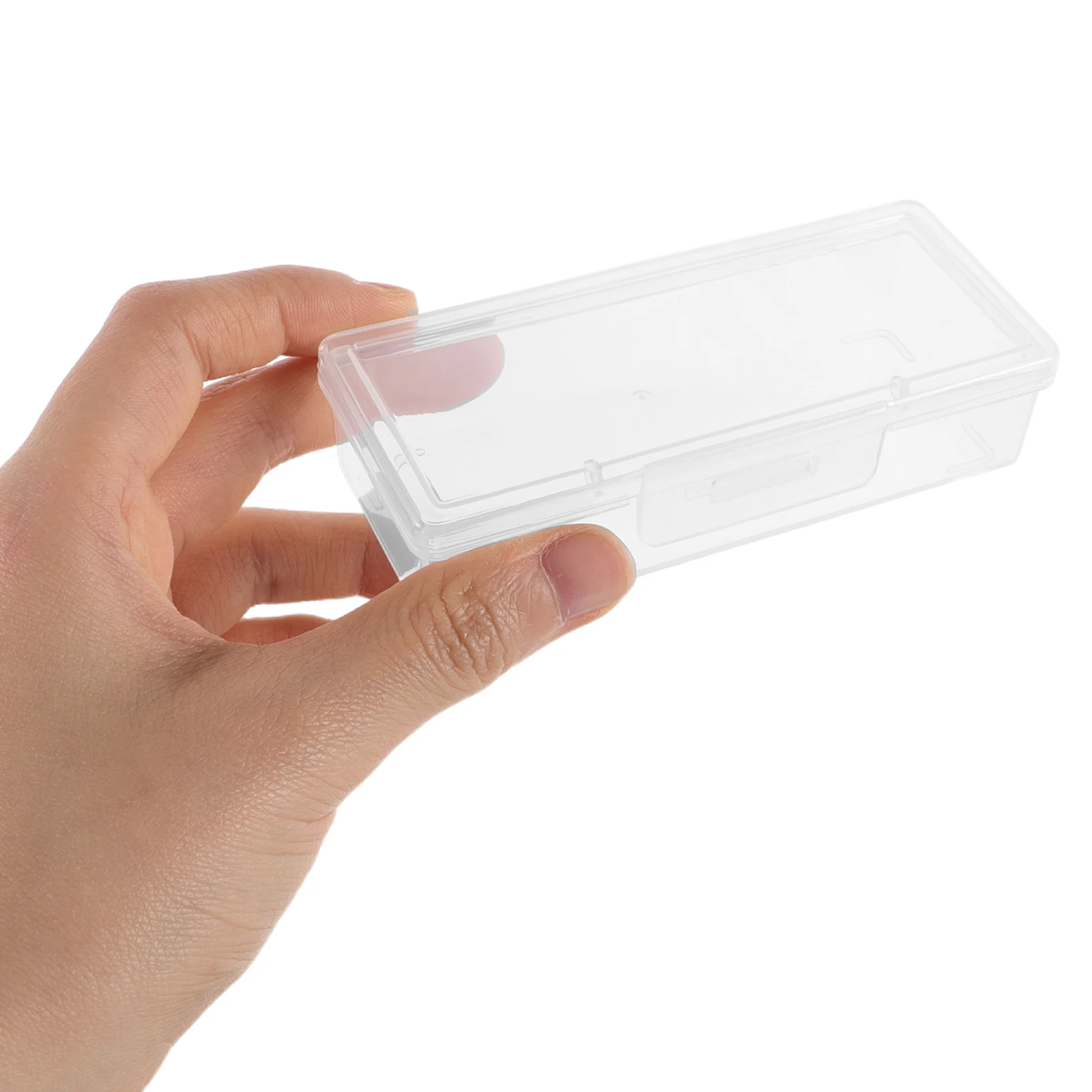 

Portable Jewelry Storage Box Cotton Swab Holder Clear Plastic Organizer Travel Size Tiny Bead Container Dustproof Compact