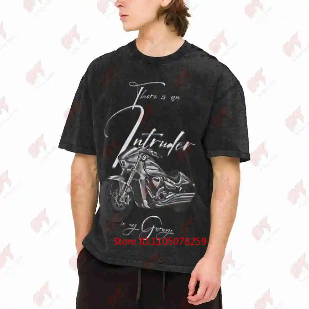 Intruder M1800R M109R Heavy Cruiser Muscle Motorcycle Vintage Washed Tee Pure Cotton T-Shirt